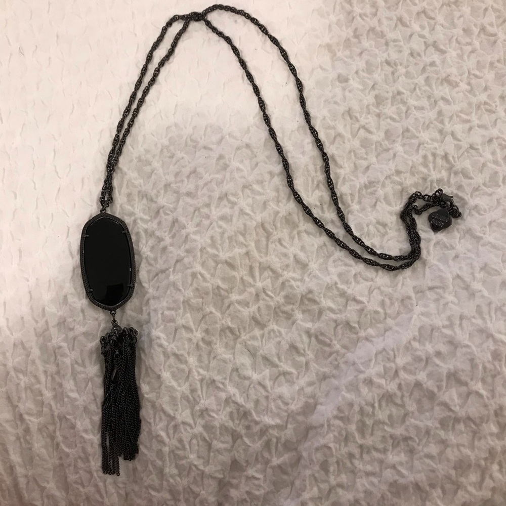 Kendra Scott Gunmetal Rayne Necklace